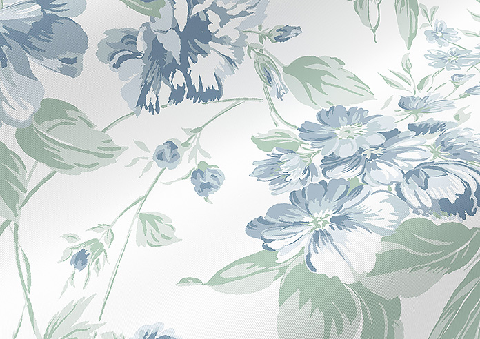 Shabby Chic by Rachel Ashwell Romantic Rose (Blackout), Blue - Roller Blind - Image 4